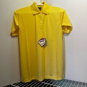 Page & Tuttle Women’s Golf Polo Yellow Size M Moisture-Wicking NWT